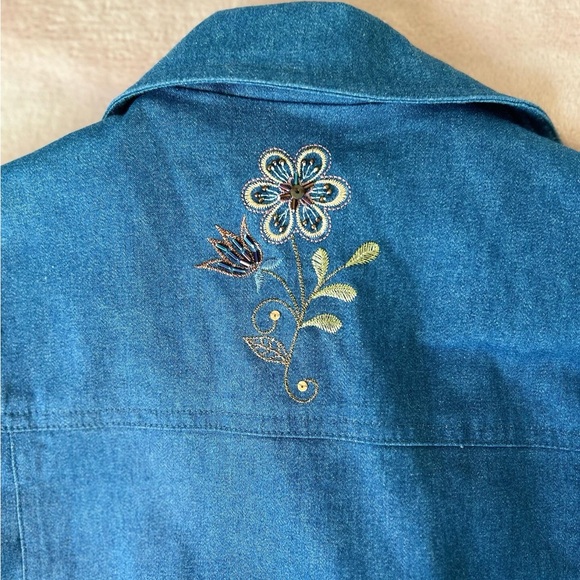 ✨🌸 Alfred Dunner Floral Embroidered | Size 8 | Vintage Blazer Sport Coat - Picture 5 of 6